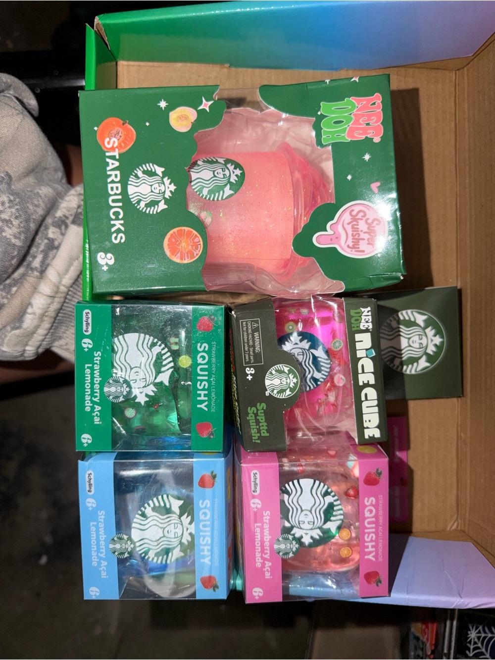 Set of 5 Starbucks Squishy Toy - Multi Color NeeDoh